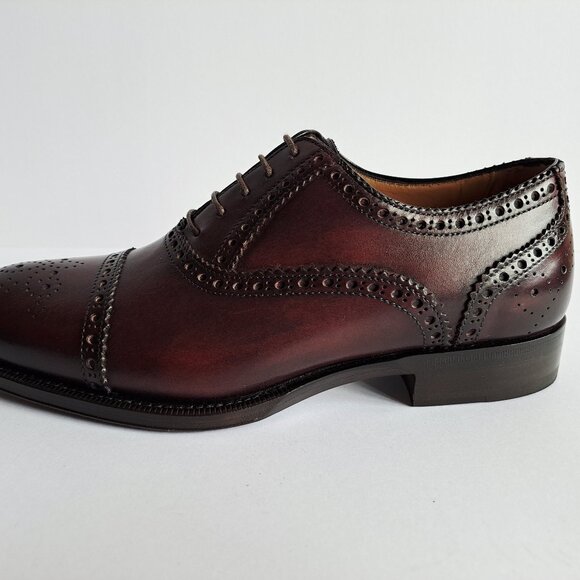 NEW Di Bianco Mens Burgundy Oxfords & Lace Ups Brogue Shoes Size 6.5 main image 12